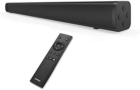 Sound Bar, Mpow Soundhot B6 Home Theater 2.0 Soundbar, 40W TV Speaker with Bass, 30-Inch Wired & Wireless Bluetooth 5.0 Soundbar with Remote Control, Optical/AUX/RCA Connection, Wall Mountable