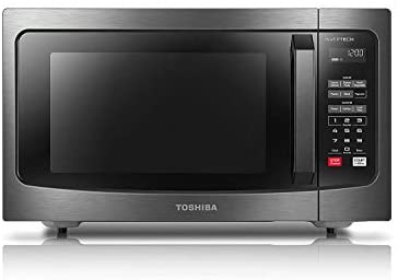 Toshiba ML-EM45PIT(BS) Microwave Oven with Inverter Technology, LCD Display and Smart Sensor, 1.6 Cu.ft, Black Stainless Steel
