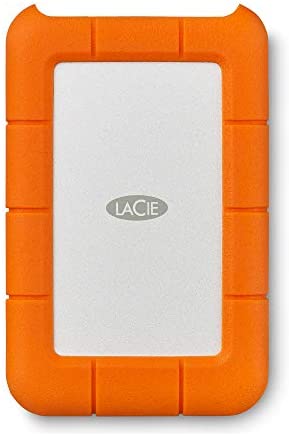LaCie Rugged Mini 1TB External Hard Drive Portable HDD – USB 3.0 USB 2.0 compatible, Drop Shock Dust Rain Resistant Shuttle Drive, For Mac And PC Computer Desktop Workstation PC Laptop (LAC301558), Orange