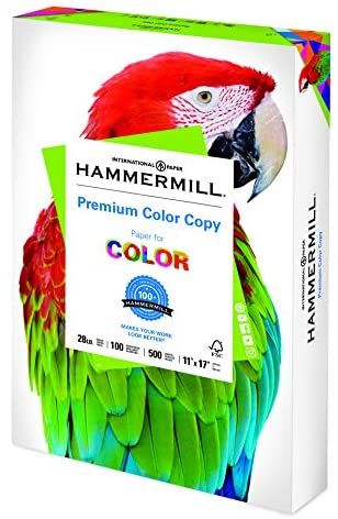 Hammermill Printer Paper, Premium Color 28 lb Copy Paper, 11 x 17 – 1 Ream (500 Sheets) – 100 Bright, Made in the USA