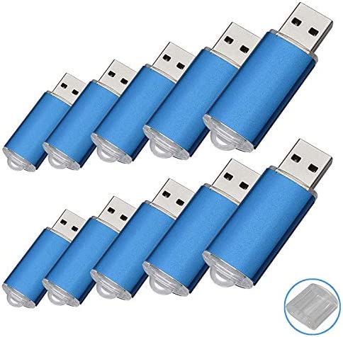 RAOYI 10Pack 32GB USB Flash Drive USB2.0 Memory Stick Memory Drive Pen Drive Jump Drive,Blue