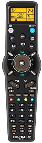 CHUNGHOP Universal IR Learning Remote Control for Smart TV SAT DVD CBL CD VCR Air Conditioner 6 in 1 RM-991Multifunctional Controller with LCD Display Screen