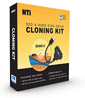 NTI Cloning Kit for SSD and Hard Disk Drives | New Version! | Best Hard Drive Upgrade Kit | Echo Cloning Software, and Advanced High-Speed SATA-to-USB 3.0/2.0 Adapter Cable Included