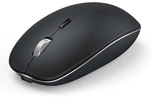 Rechargeable Bluetooth Mouse, Jelly Comb Dual Mode 2.4GHz Wireless and Bluetooth Mouse Compatible for MacBook, Laptop, Windows