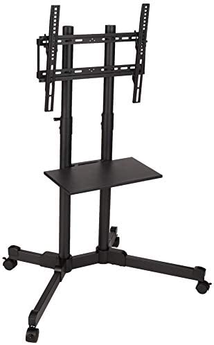Amazon Basics TC40 TV Trolley for 32-70″ TVs with Swivel feature, Black