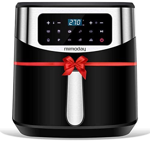 MIMODAY 9-in-1 Electric Air Fryers Oven ( 8-Quart) with Preheat, 160 E-Recipes, Nonstick Pan and Tray, LED Digital Touchscreen, Use Little to No Oil for Roasting/Baking/Grilling, ETL Listed, 1700W