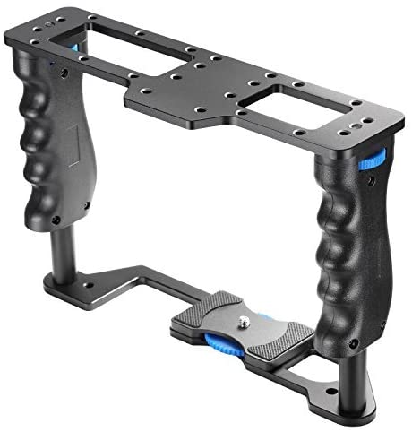 Neewer Aluminum Alloy Film Movie Making Camera Video Cage for DSLR Cameras Such as Canon 5D mark II III 700D 650D 600D;Nikon D7200 D7100 D7000 D5200 D5100 D5000 Pentax Sony A7,A7II,A7R,A7S Olympus