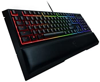 Razer Ornata Chroma Gaming Keyboard: Hybrid Mechanical Key Switches – Customizable Chroma RGB Lighting – Individually Backlit Keys – Detachable Plush Wrist Rest – Programmable Macro Functionality