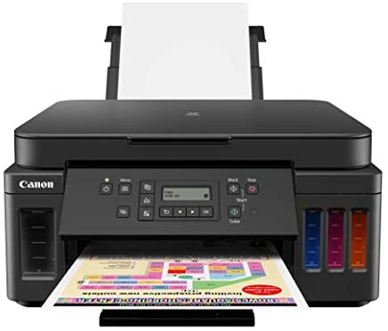Canon PIXMA G6020 All-In-One Supertank Wireless (Megatank) Printer, Copier and Scan with Mobile Printing, Black, Works with Alexa