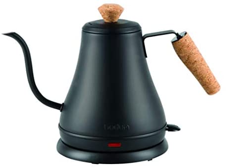 Bodum 11883-259US Melior Gooseneck Electric Water Kettle, 27 Ounces, Matte Black