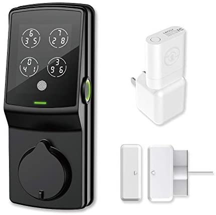 Lockly Secure Pro | Bluetooth Fingerprint WiFi Keyless Entry Smart Door Lock (PGD 728W) Patented Keypad | 3D Fingerprint Reader | iOS and Android Compatible (Dead Bolt, Matte Black)