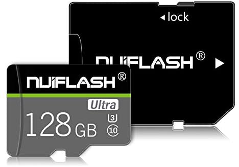 128GB Micro SD Card Class 10 TF Card High Speed Memory Card with SD Adapter for Cellphone Surveillance Camera Tachograph Tablet Computers Drone(128GB)