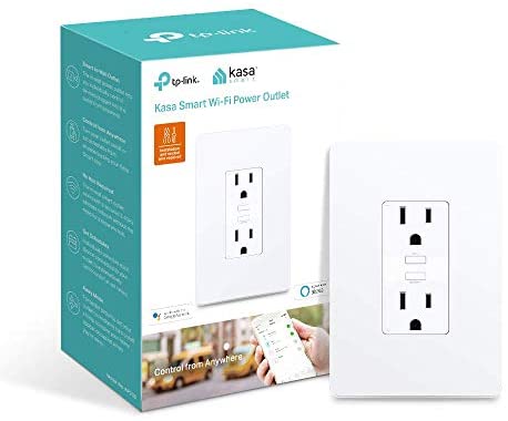 Kasa Smart KP200 Plug by TP-Link, In-Wall Smart Home Wi-Fi Outlet Works with Alexa, Echo, Google Home & IFTTT, No Hub Required, Remote Control, UL Certified