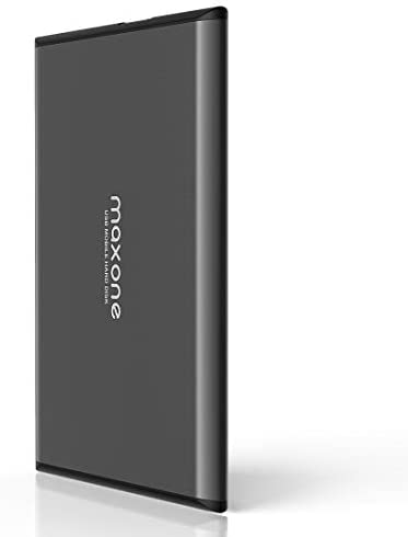 Maxone 500GB Ultra Slim Portable External Hard Drive HDD USB 3.0 for PC, Mac, Laptop, PS4, Xbox one – Charcoal Grey