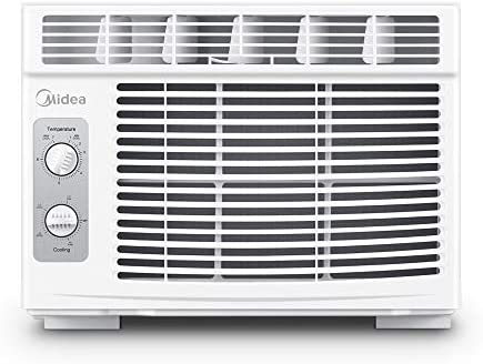 MIDEA MAW05M1BWT Window air conditioner 5000 BTU with Mechanical Controls, 7 temperature, 2 cooling and fan settings, White
