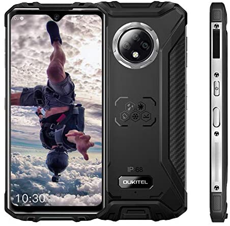 OUKITEL WP8 Pro Unlocked Rugged Smartphone, Android 10 4GB RAM + 64GB ROM MT6762D Cellphone, IP68 5000mAh 6.49 inch Dual SIM 16MP Rear Triple Camera NFC Global Version Mobile Phone (Black)