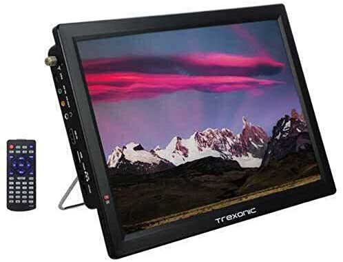 Trexonic Portable Rechargeable 14 Inch LED TV with HDMI, SD/MMC, USB, VGA, AV in/Out and Built-in Digital Tuner