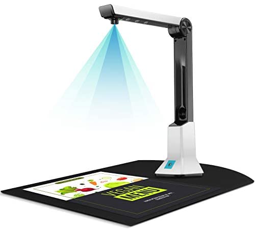 Document Camera for Teachers, 8MP USB Portable Scanner, Document Scanners for Computers with SDK & Twain Multiple Language OCR Function A4 Format for Distance Learning, Online Classes Teaching, Office