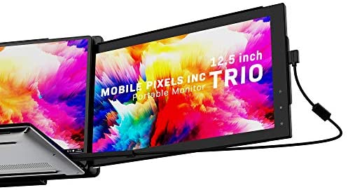 Mobile Pixels Trio Portable Monitor for Laptops, 12.5” Full HD IPS Screens, USB C/USB A Dual or Triple Displays,Windows/OS/Android/Nintendo Switch